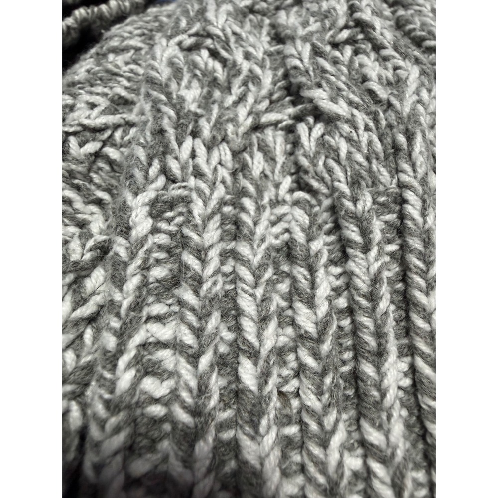 Express Sweater Womens XS Grey Cable Knit Pointelle Pullover - Picture 7 of 7